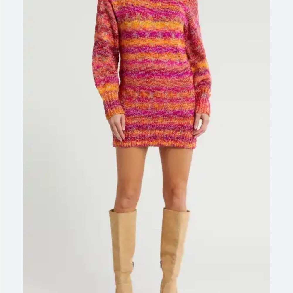 Ramy Brook Colorful Striped Knit Dress nwt size small